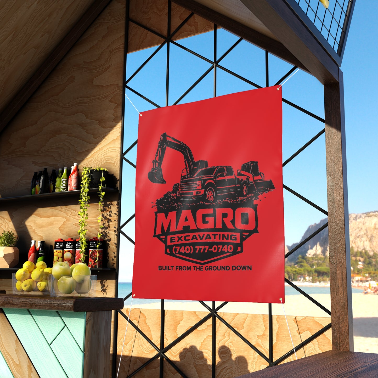 MAGRO Excavating Red Banner