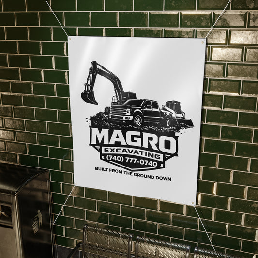 MAGRO Excavating White Banner