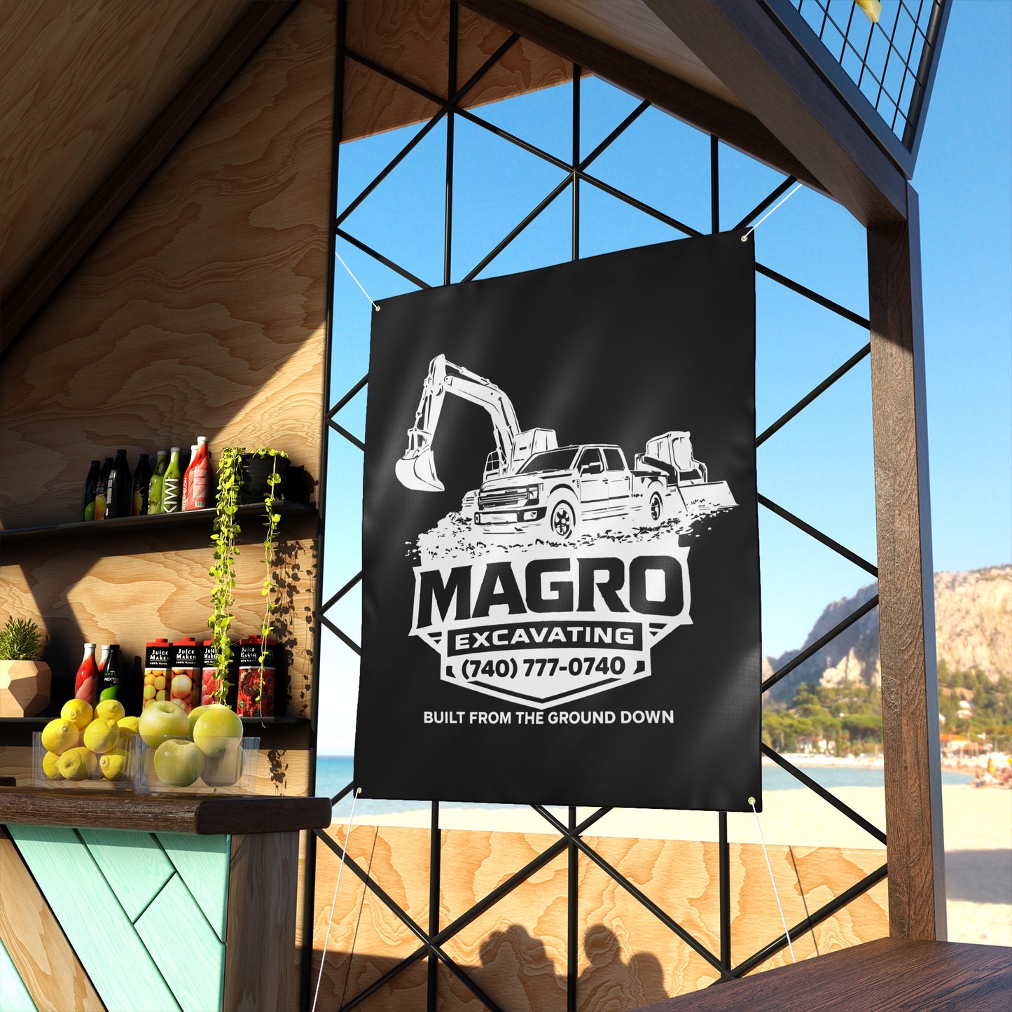 MAGRO Excavating Black Banner