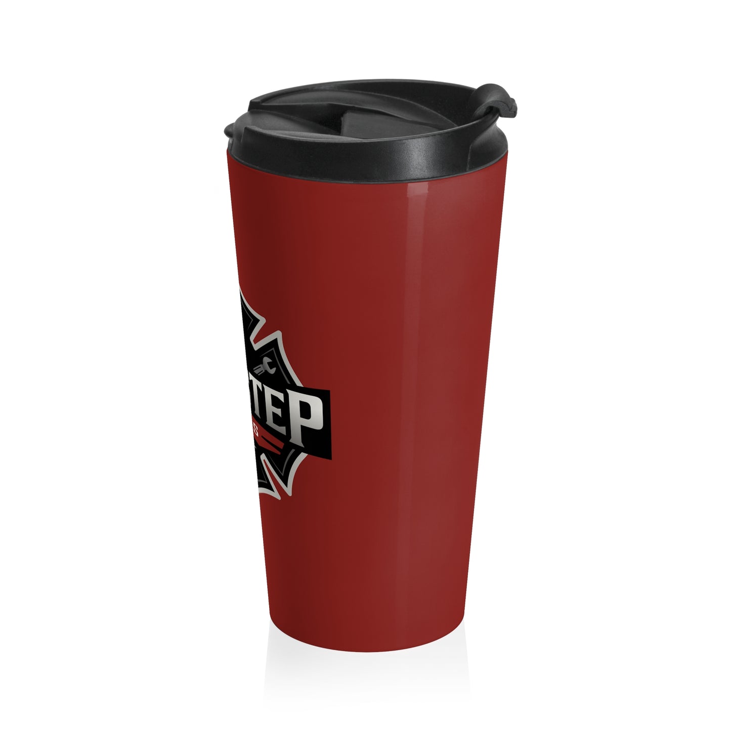 Rockstar Ironworks Logo Stainless Steel Travel Mug – Insulated Red Tumbler