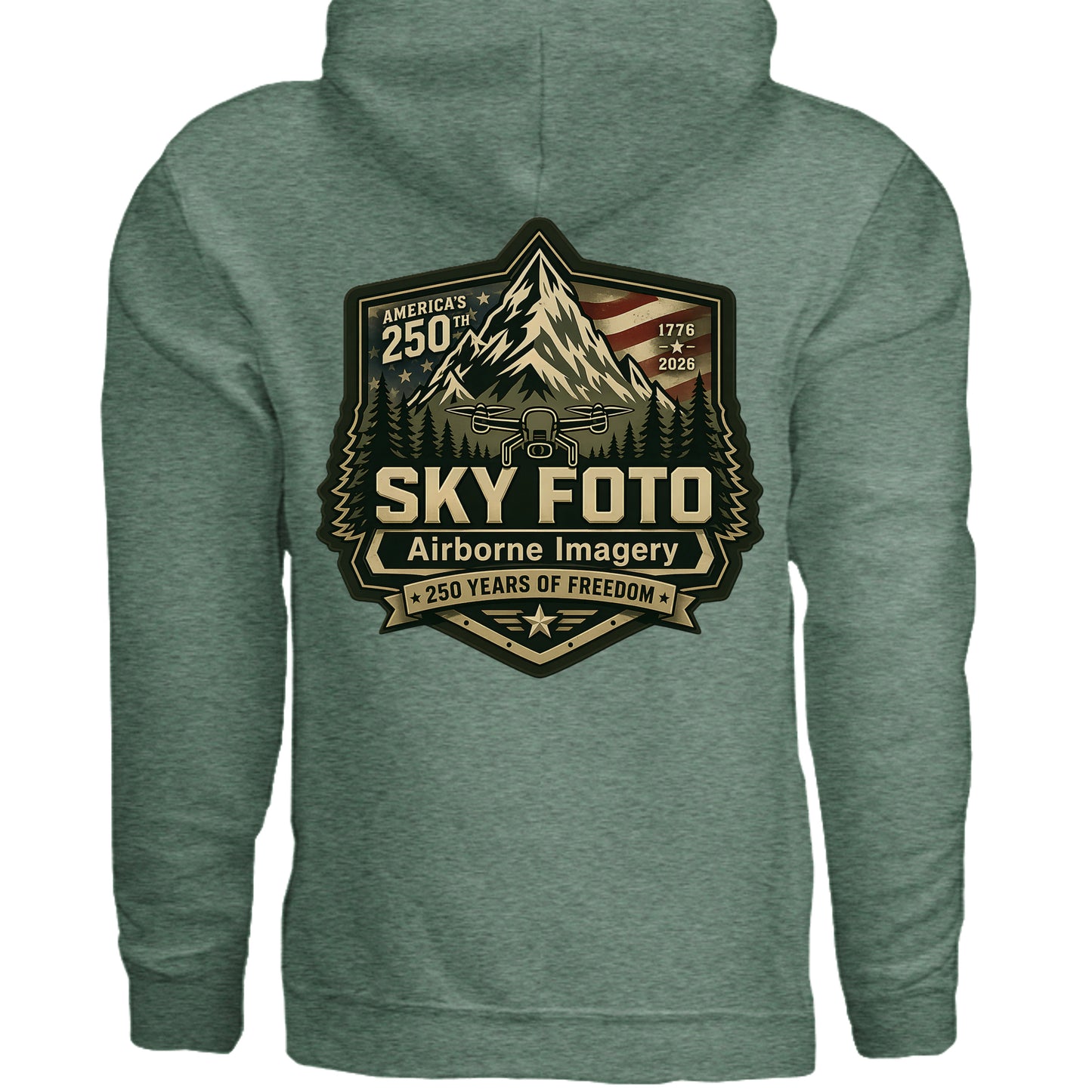Heather Sport Dark Green - G185 - BACK
