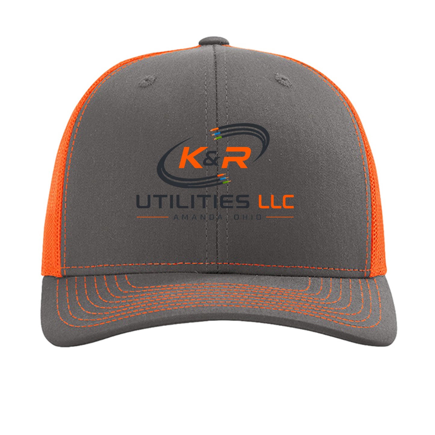 Charcoal/ Neon Orange - 112 - FRONT