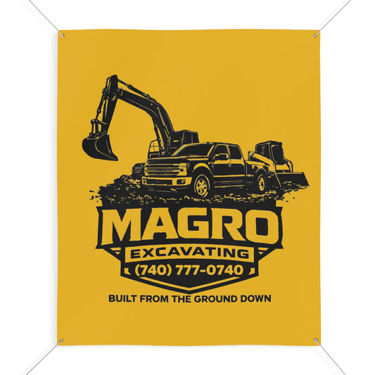 MAGRO Excavating Yellow Banner