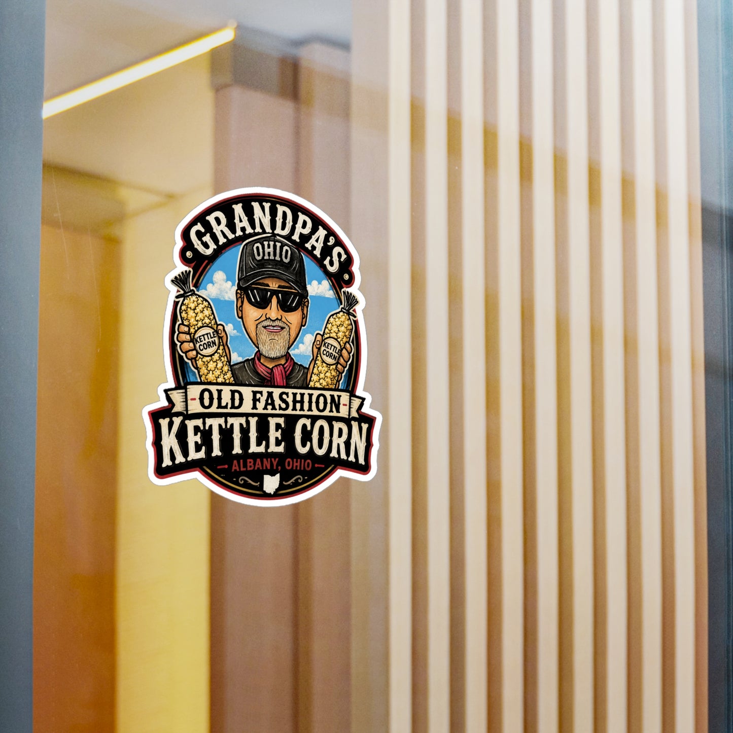 Grandpa’s Old Fashion Kettle Corn Vinyl Decal