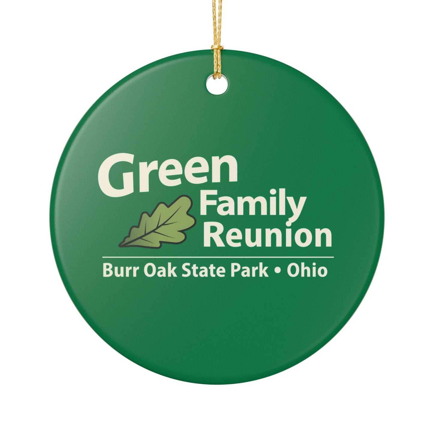 Green Family Reunion Ornament - Backstep Works LLC