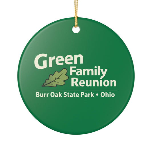 Green Family Reunion Ornament - Backstep Works LLC