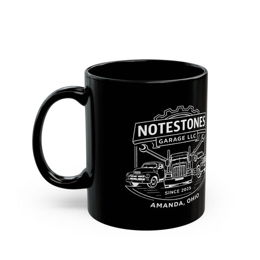 Notestones Garage Black Coffee Mug (11oz/15oz)