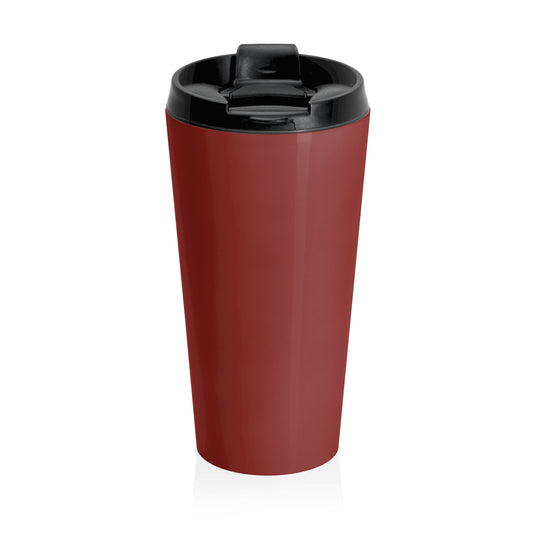 Rockstar Ironworks Logo Stainless Steel Travel Mug – Insulated Red Tumbler