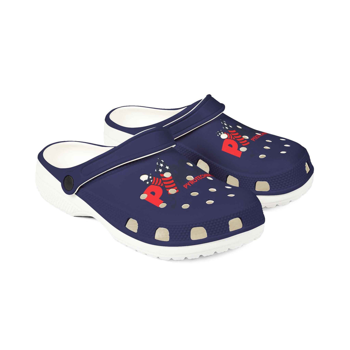 Pyroo Pyrotechnics Foam Clogs - Navy