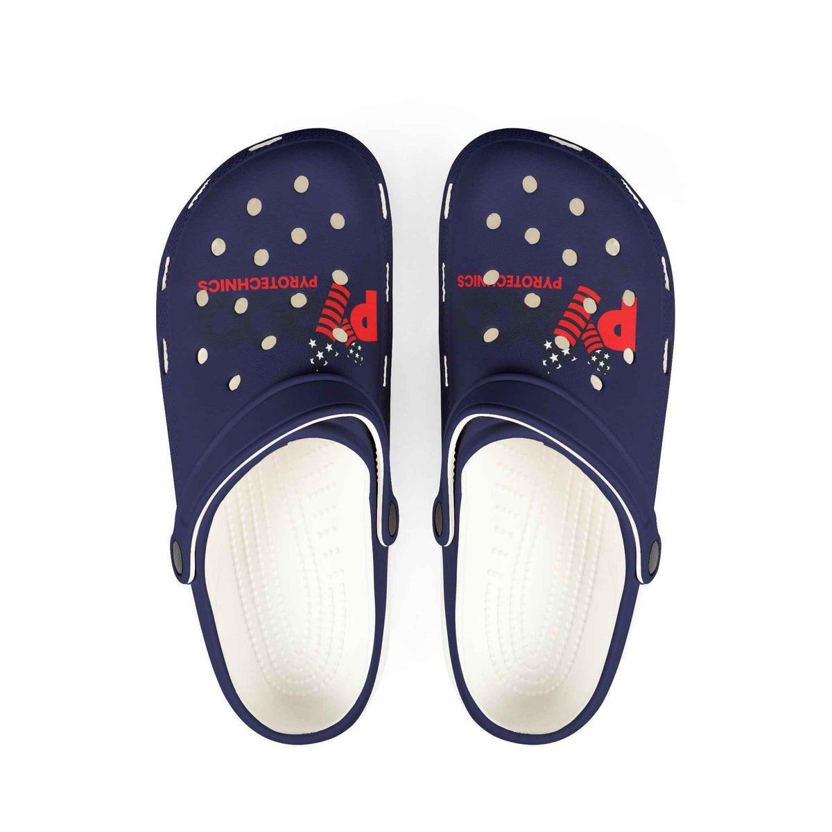 Pyroo Pyrotechnics Foam Clogs - Navy
