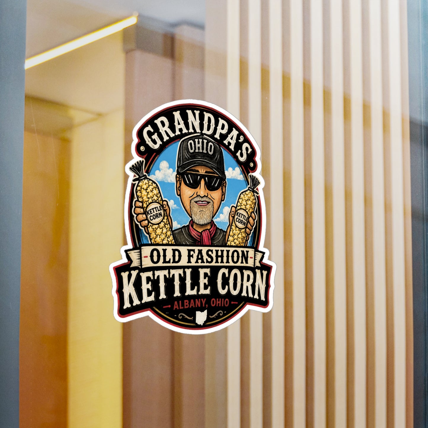 Grandpa’s Old Fashion Kettle Corn Vinyl Decal