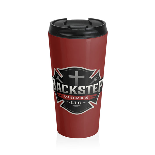 Rockstar Ironworks Logo Stainless Steel Travel Mug – Insulated Red Tumbler