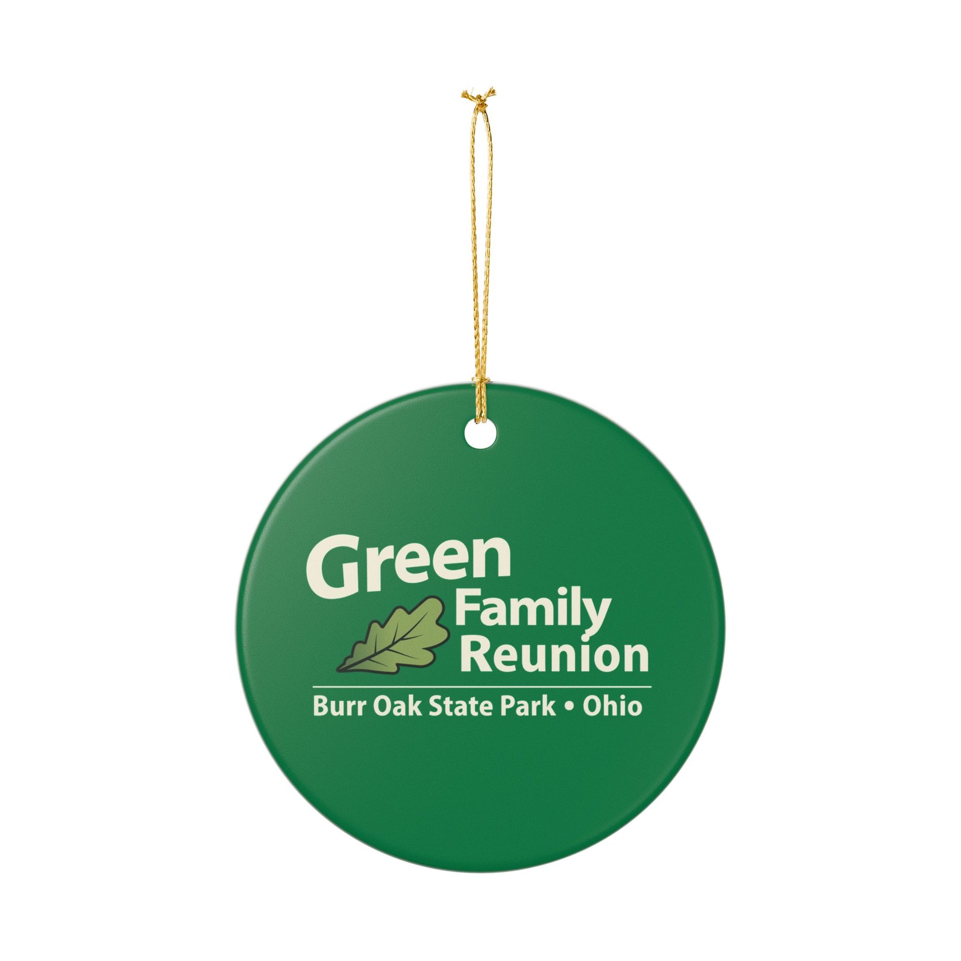 Green Family Reunion Ornament - Backstep Works LLC