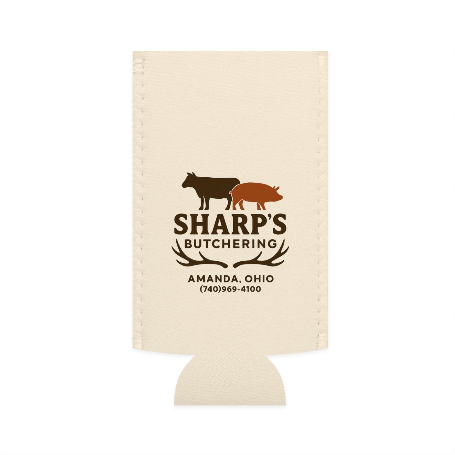 Sharp's Butchering Slim Can Koozie