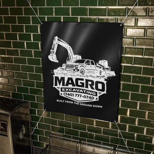 MAGRO Excavating Black Banner