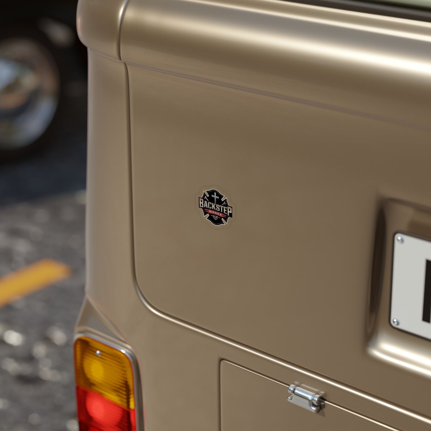 Backstep Works Waterproof Transparent Logo Sticker