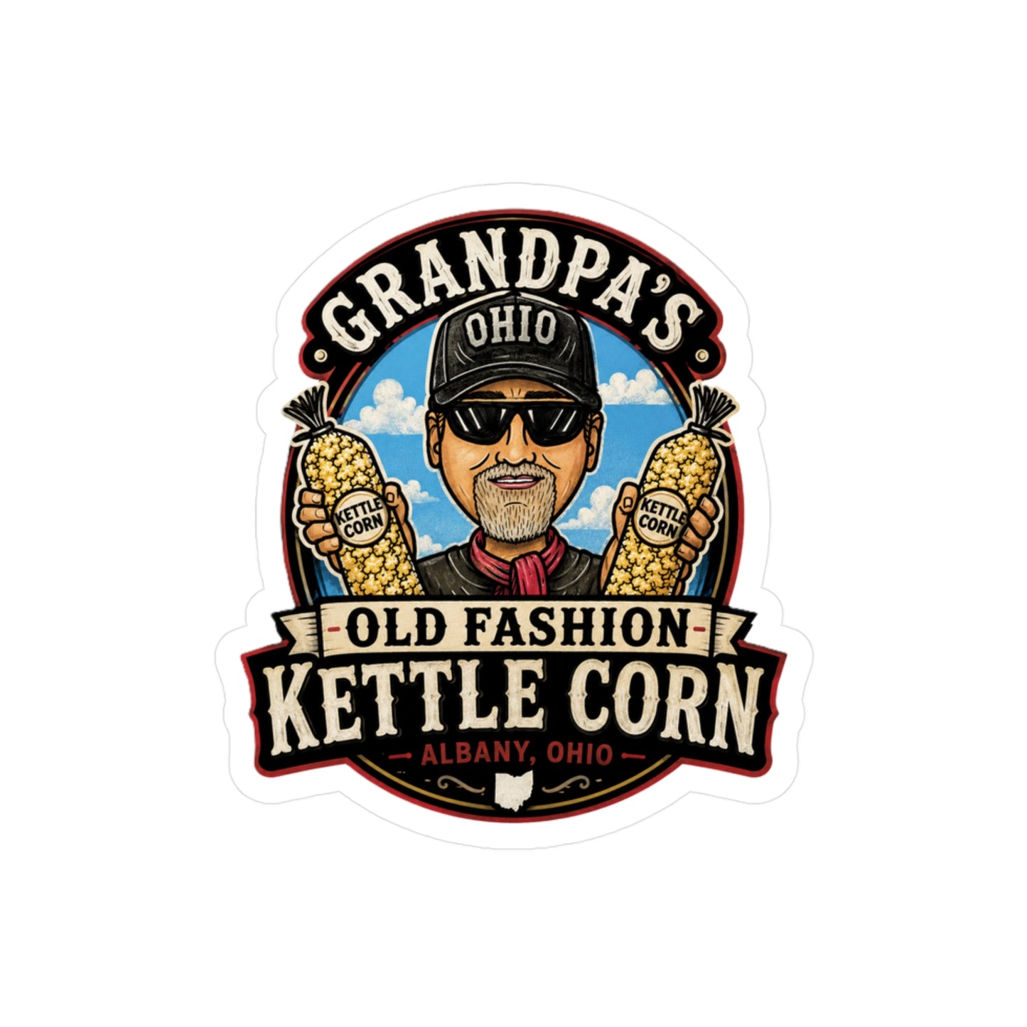 Grandpa’s Old Fashion Kettle Corn Vinyl Decal