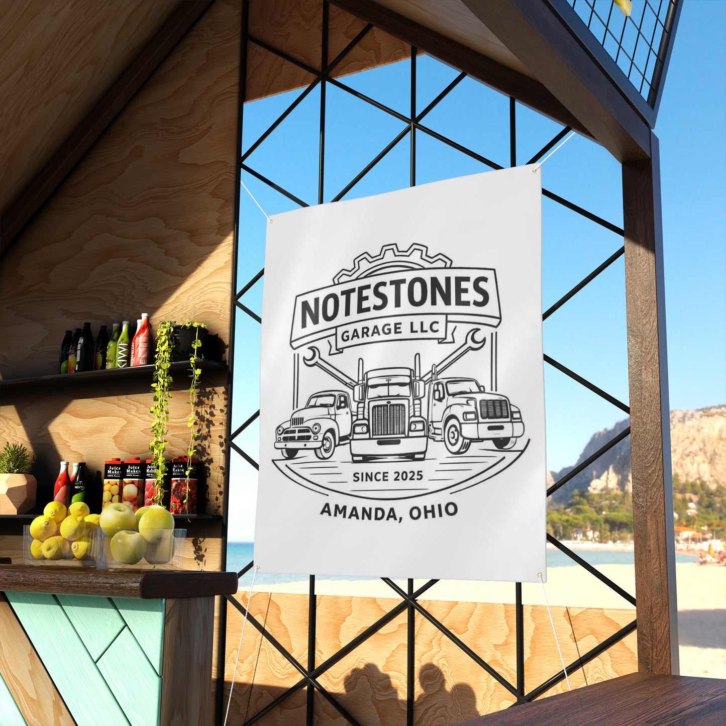 Notestones Garage LLC Black Logo Banner