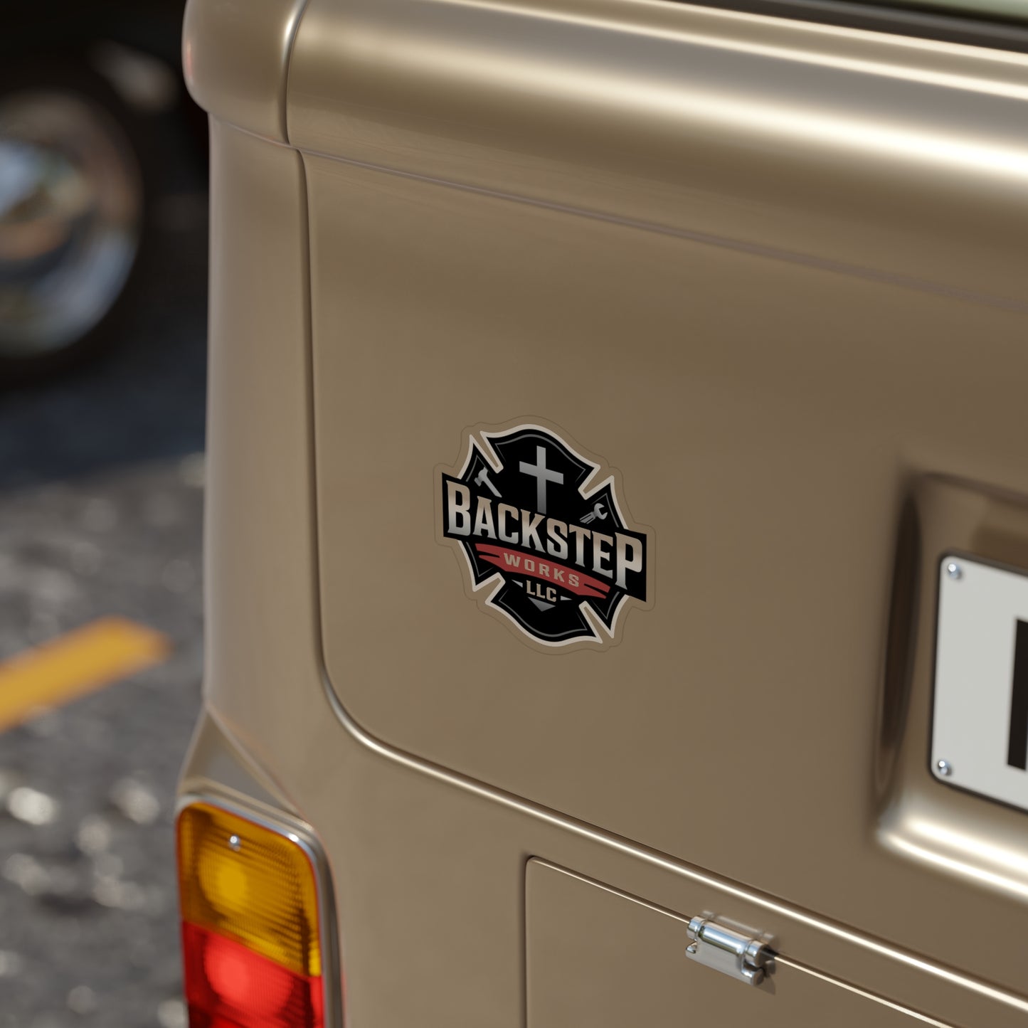Backstep Works Waterproof Transparent Logo Sticker