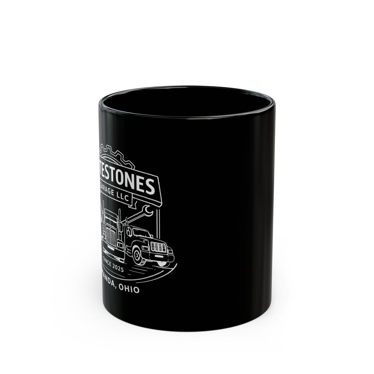 Notestones Garage Black Coffee Mug (11oz/15oz)