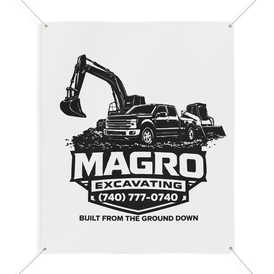 MAGRO Excavating White Banner