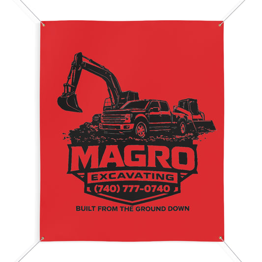 MAGRO Excavating Red Banner