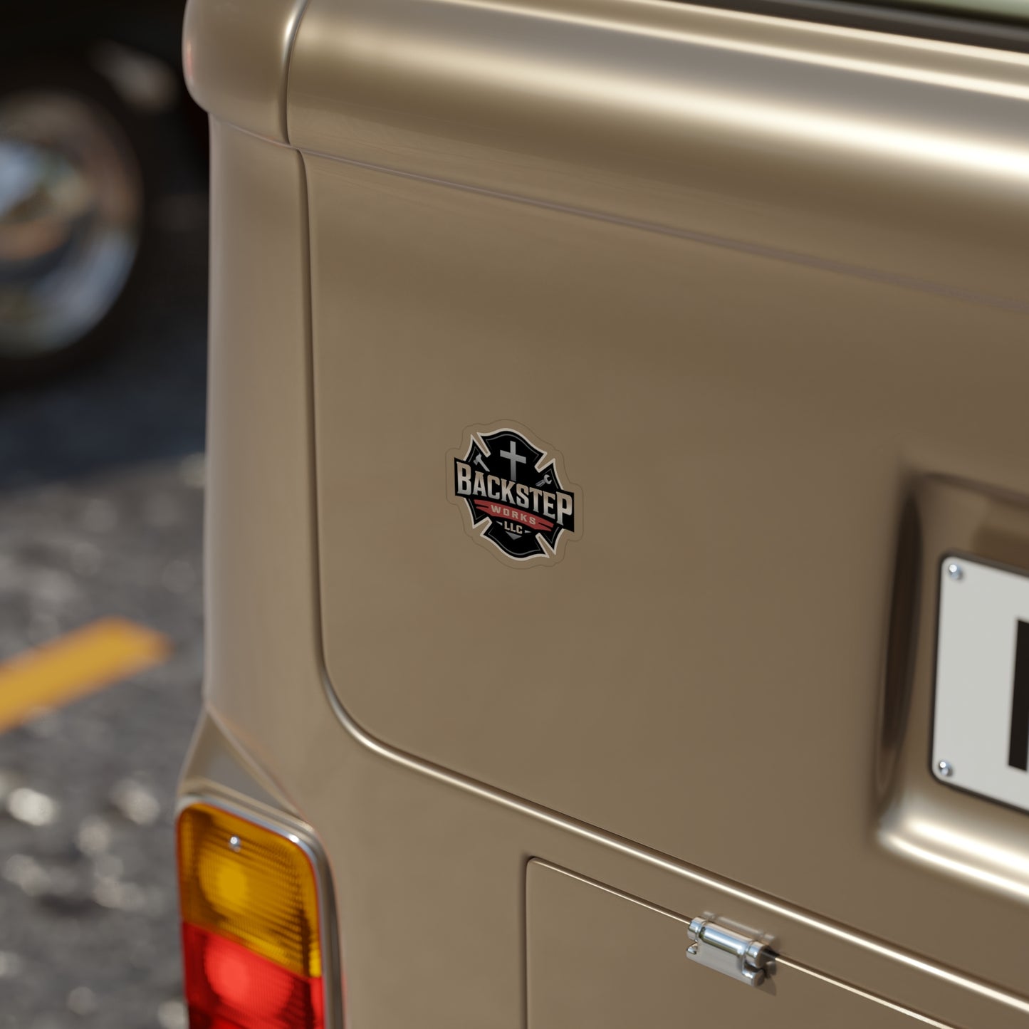 Backstep Works Waterproof Transparent Logo Sticker
