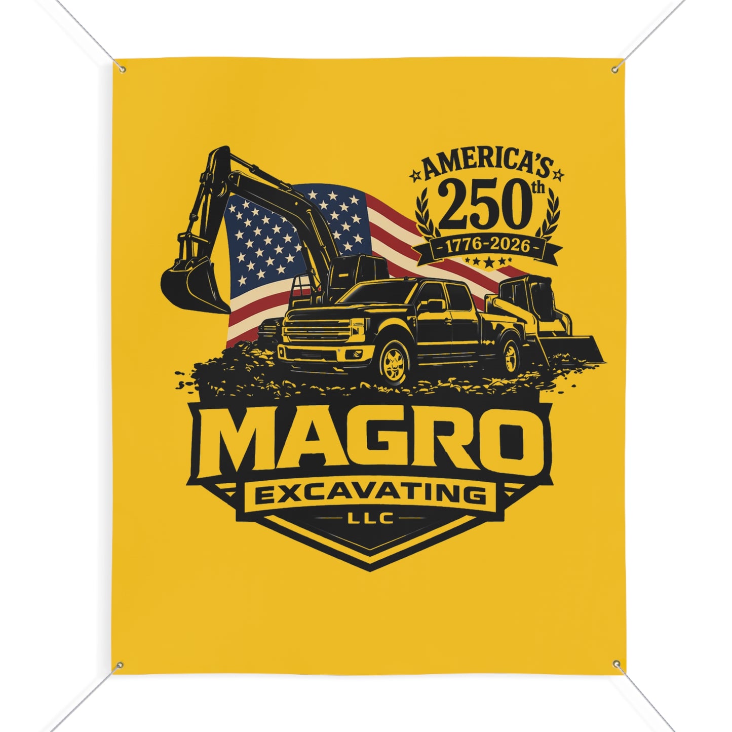 MAGRO Excavating America 250 Banner