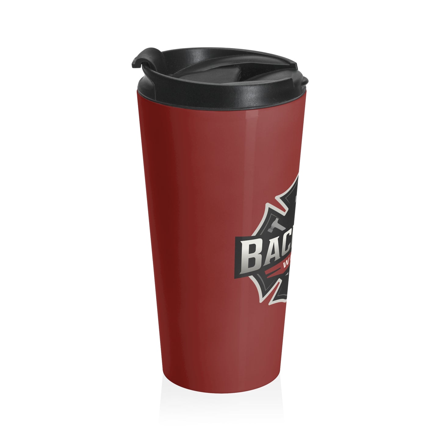 Rockstar Ironworks Logo Stainless Steel Travel Mug – Insulated Red Tumbler