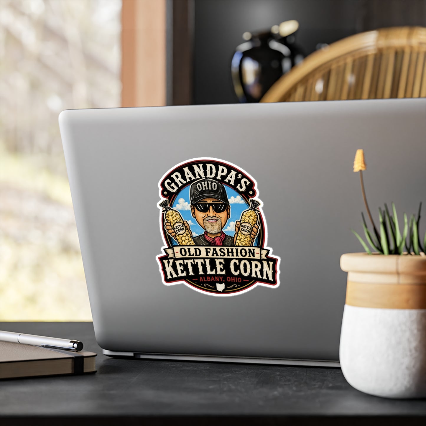 Grandpa’s Old Fashion Kettle Corn Vinyl Decal