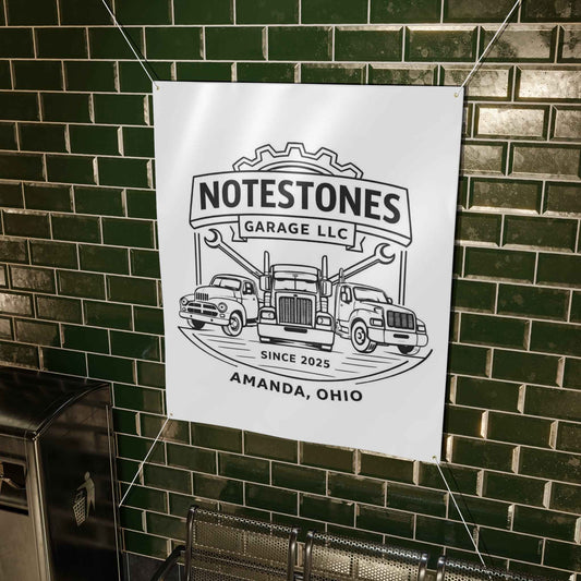 Notestones Garage LLC Black Logo Banner