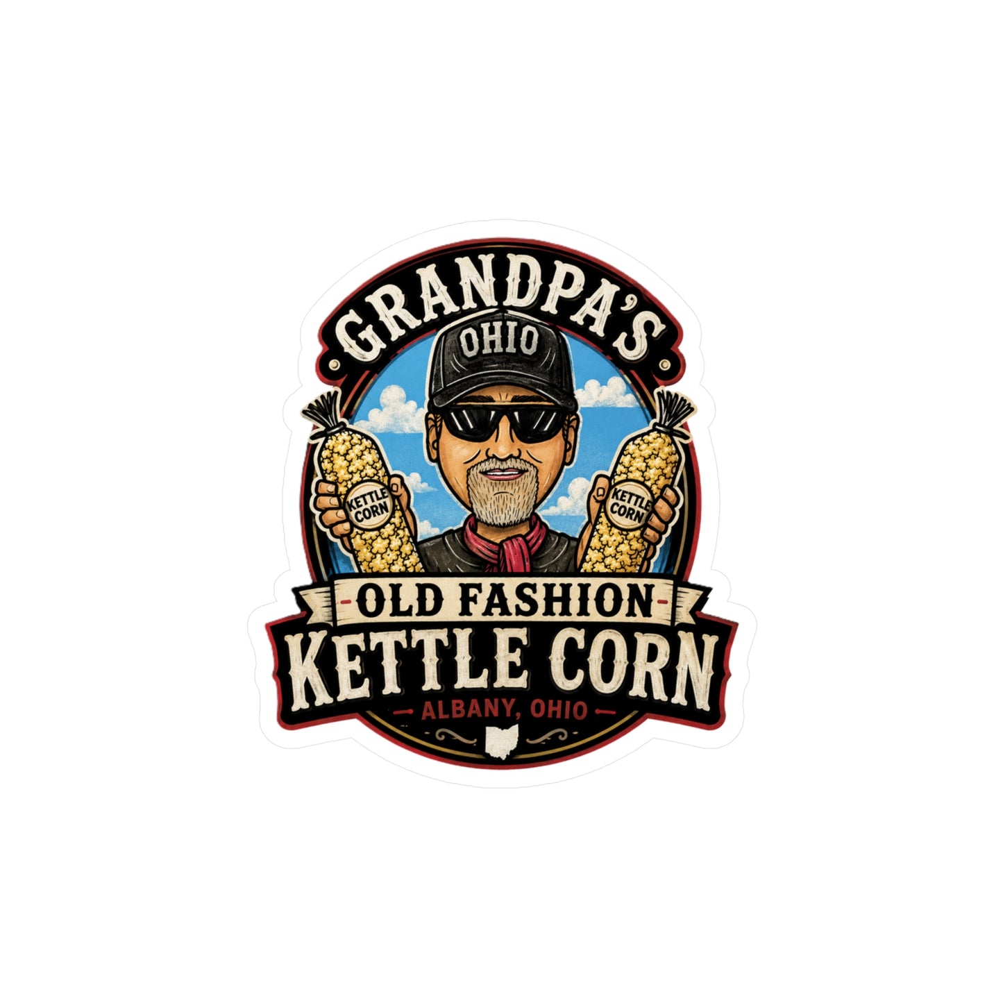 Grandpa’s Old Fashion Kettle Corn Vinyl Decal