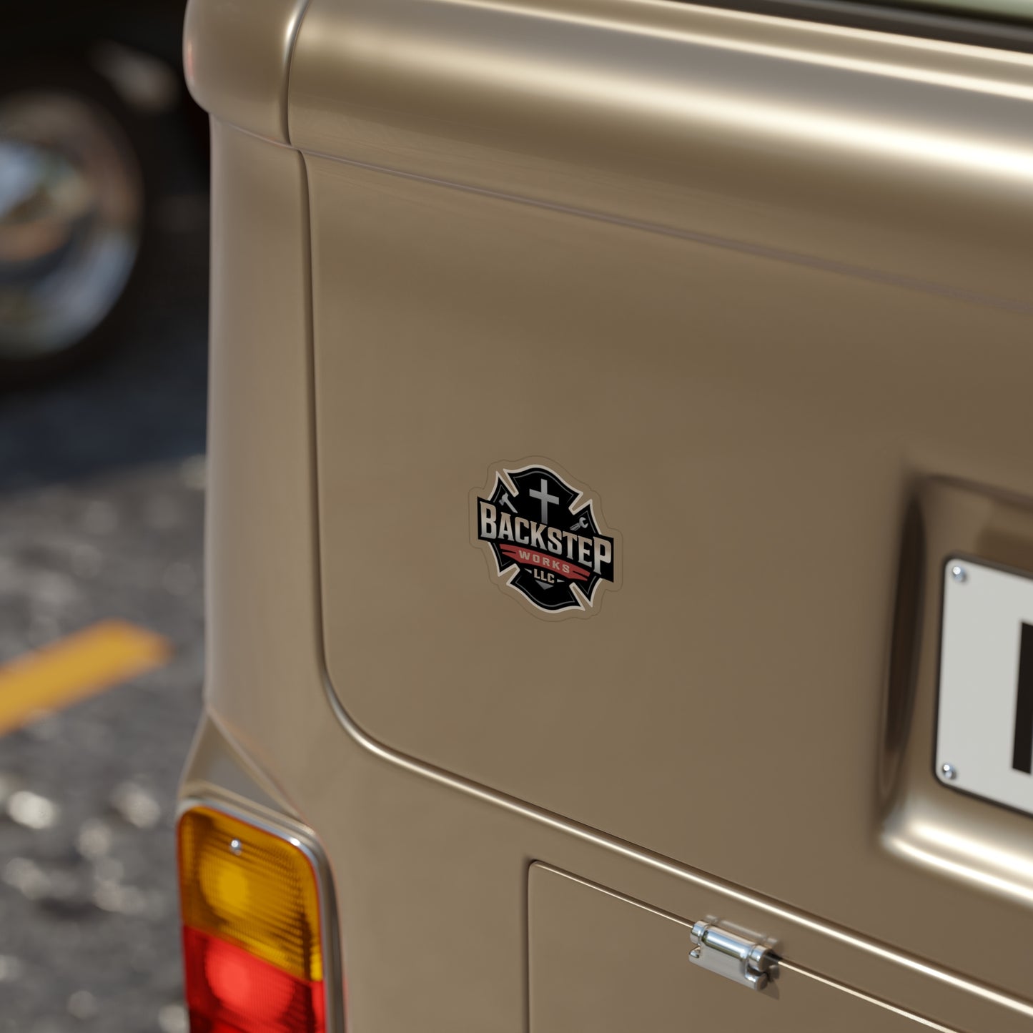 Backstep Works Waterproof Transparent Logo Sticker