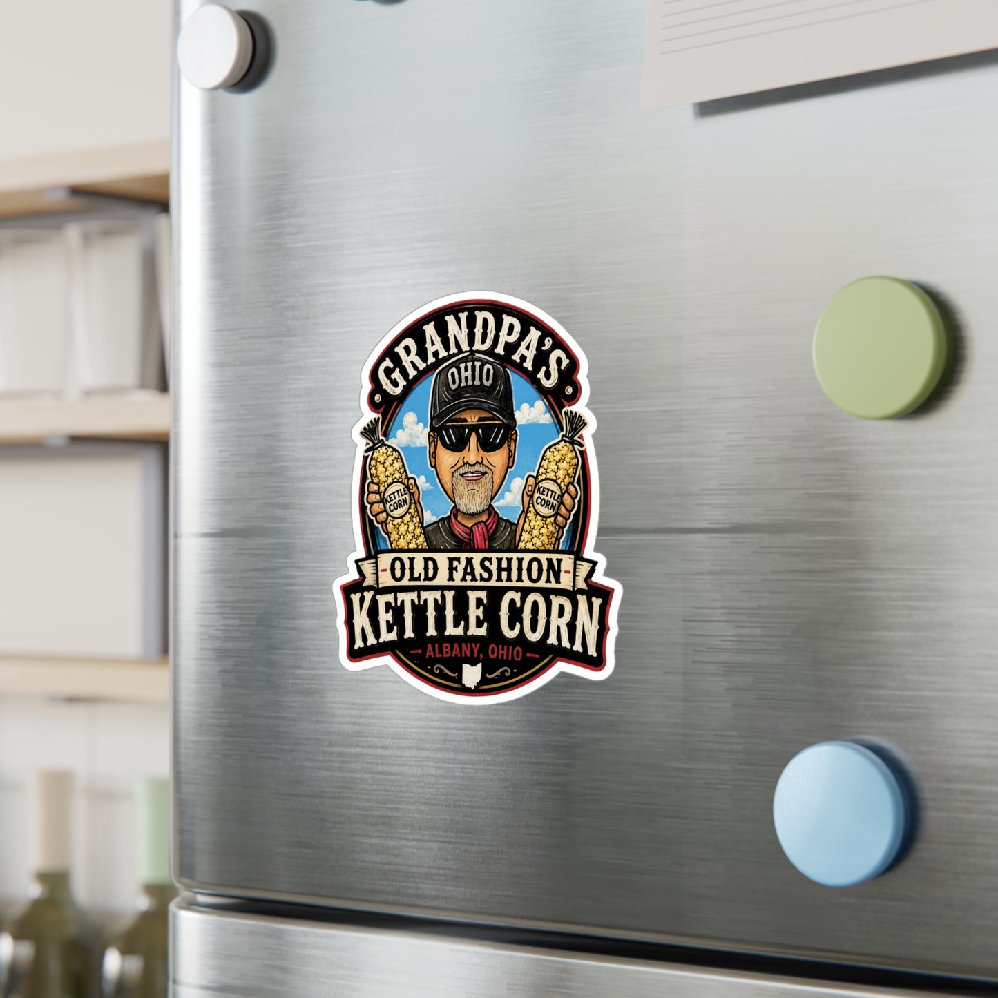 Grandpa’s Old Fashion Kettle Corn Vinyl Decal