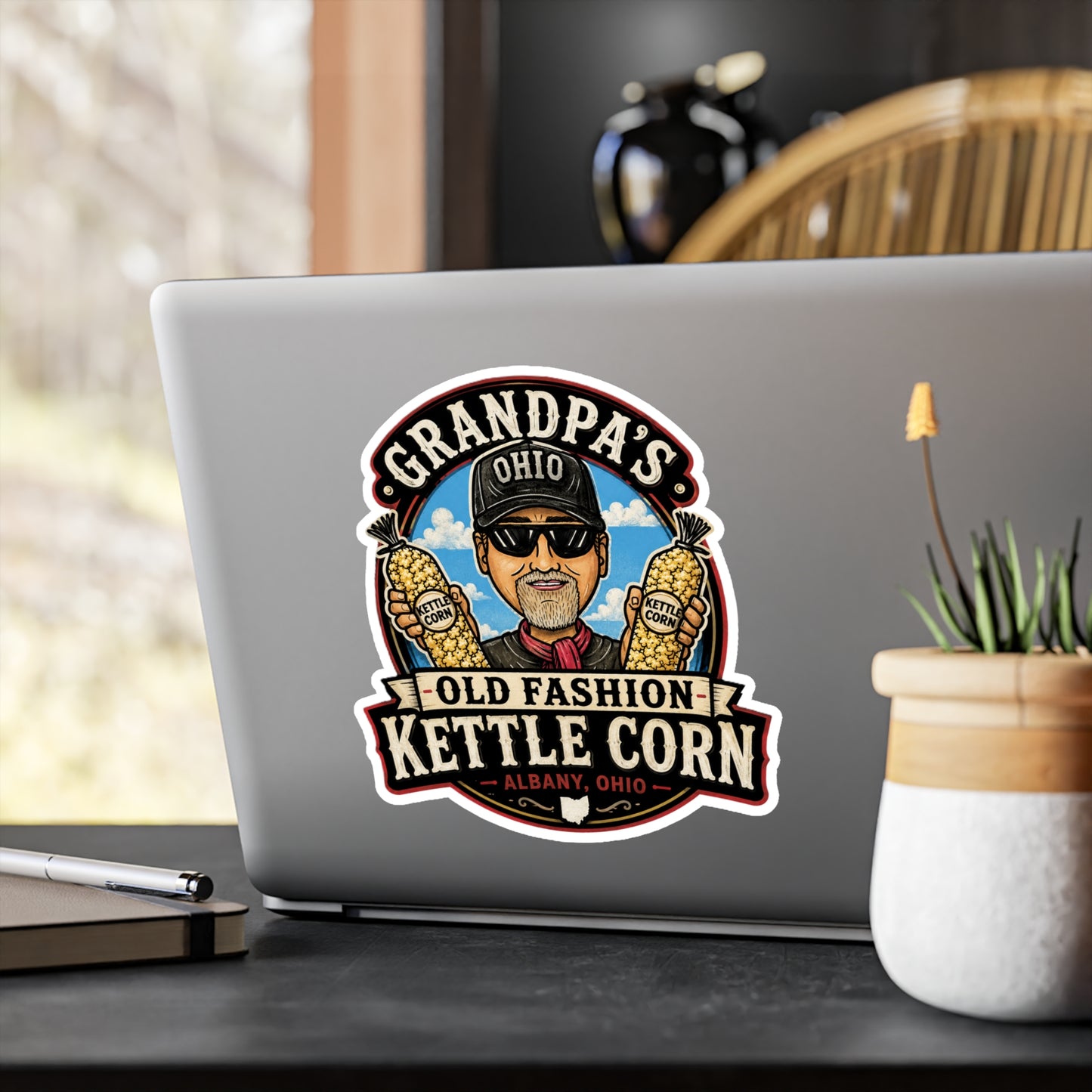 Grandpa’s Old Fashion Kettle Corn Vinyl Decal