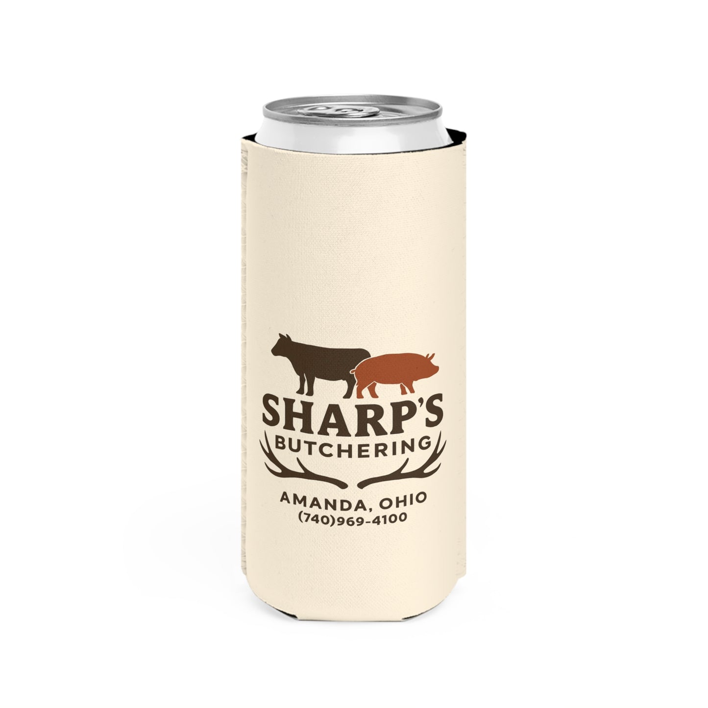 Sharp's Butchering Slim Can Koozie