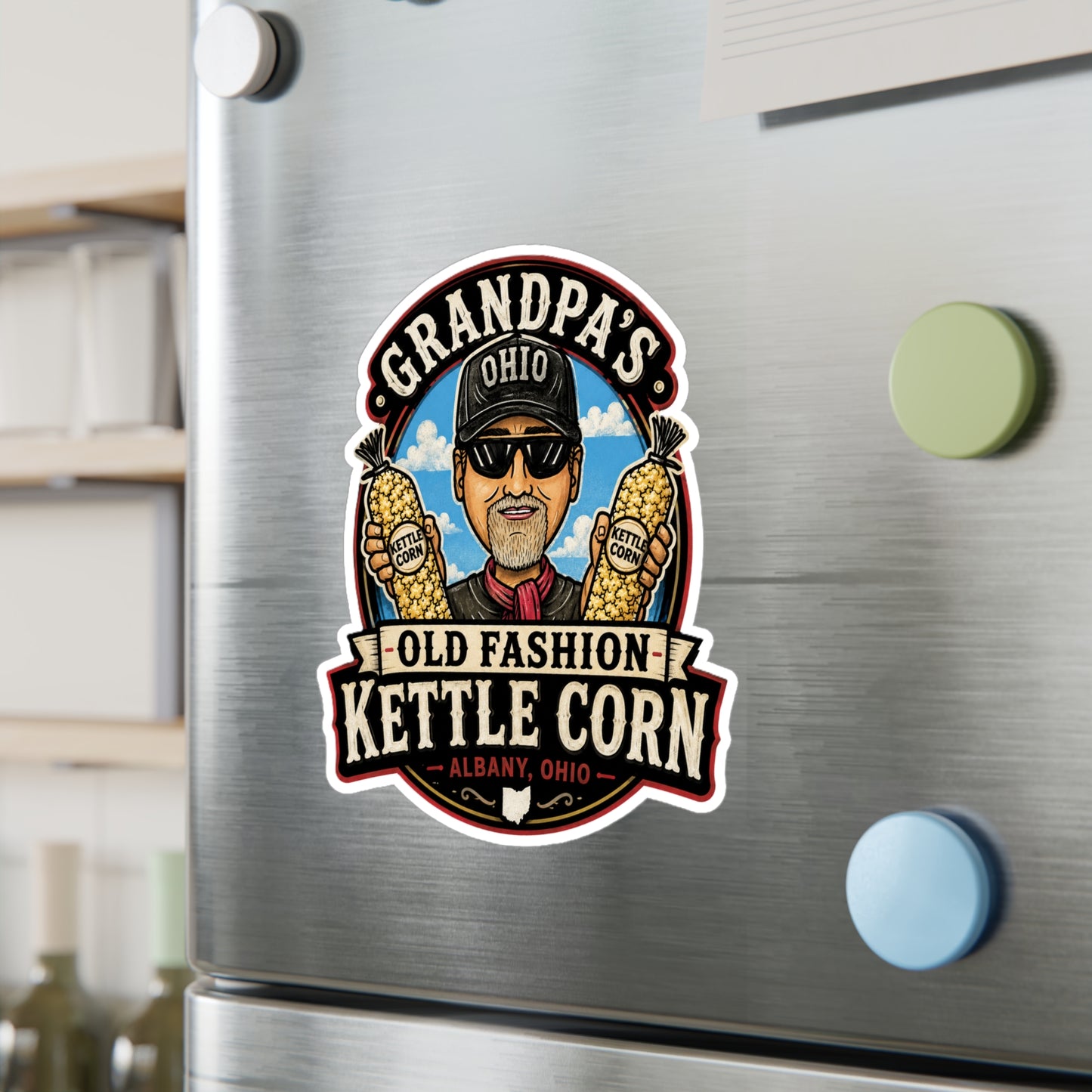 Grandpa’s Old Fashion Kettle Corn Vinyl Decal