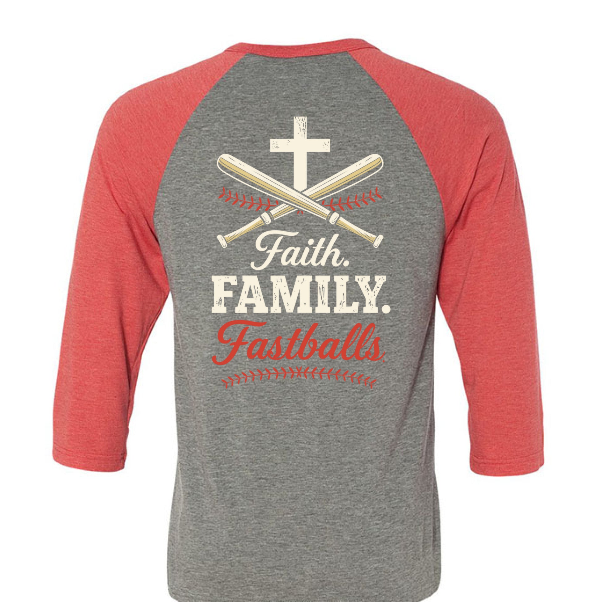 GREY/LT RED TRIBLEND - BACK