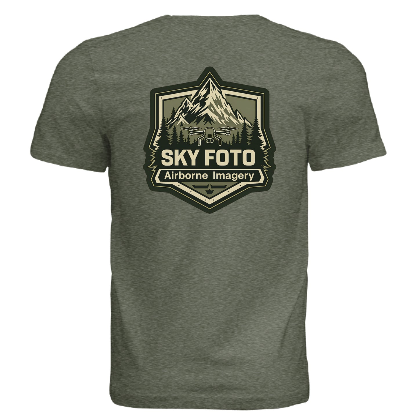 Military Green Triblend - BACK