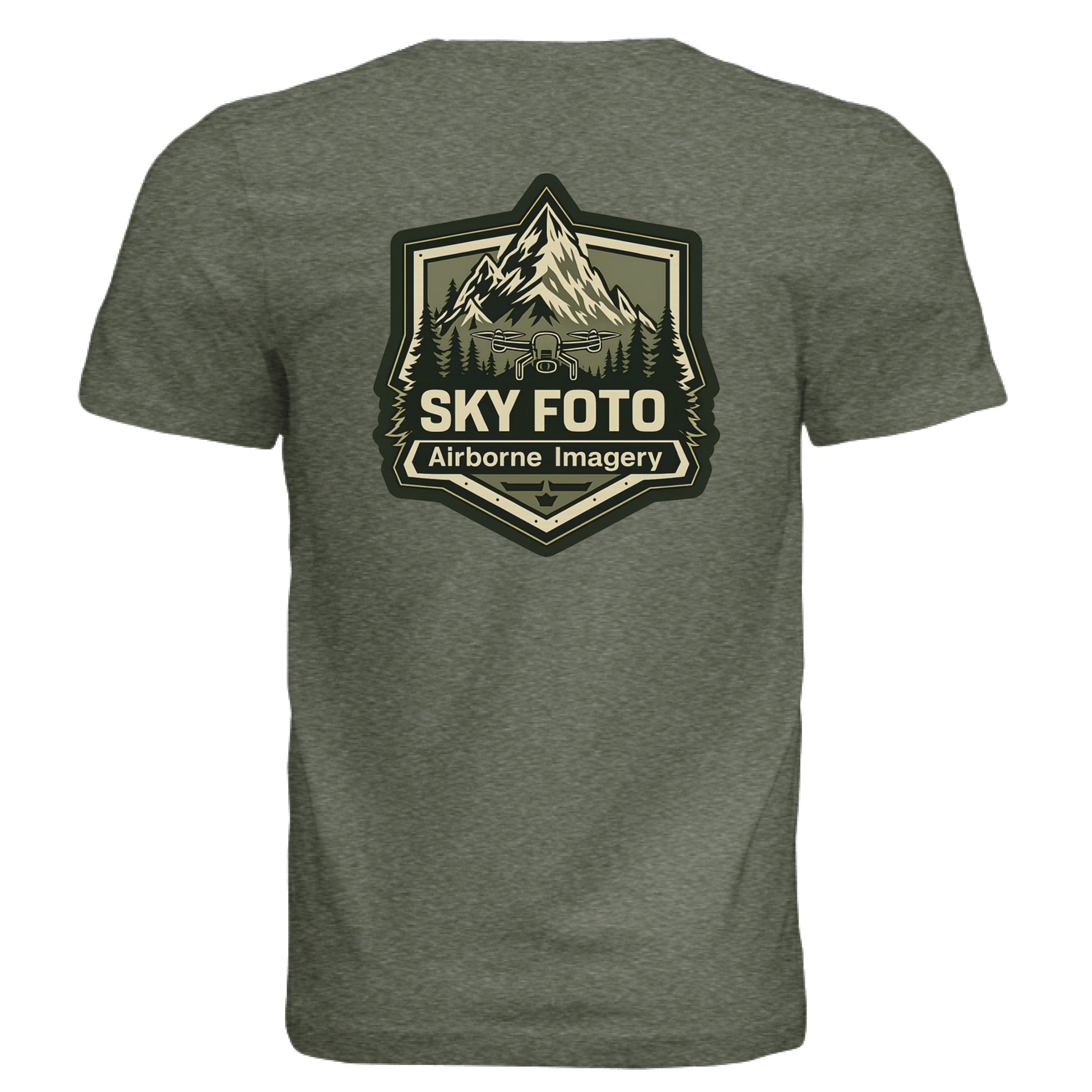 Military Green Triblend - BACK