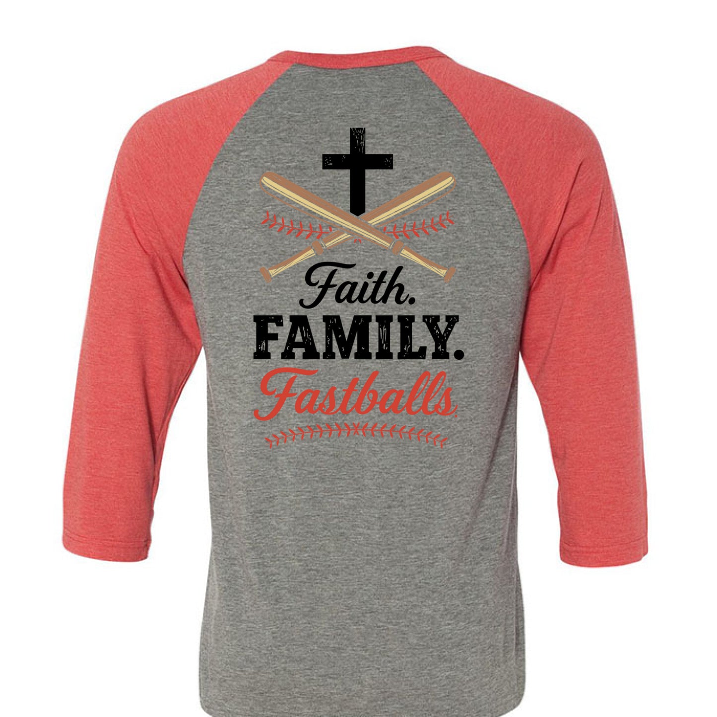GREY/LT RED TRIBLEND - BACK