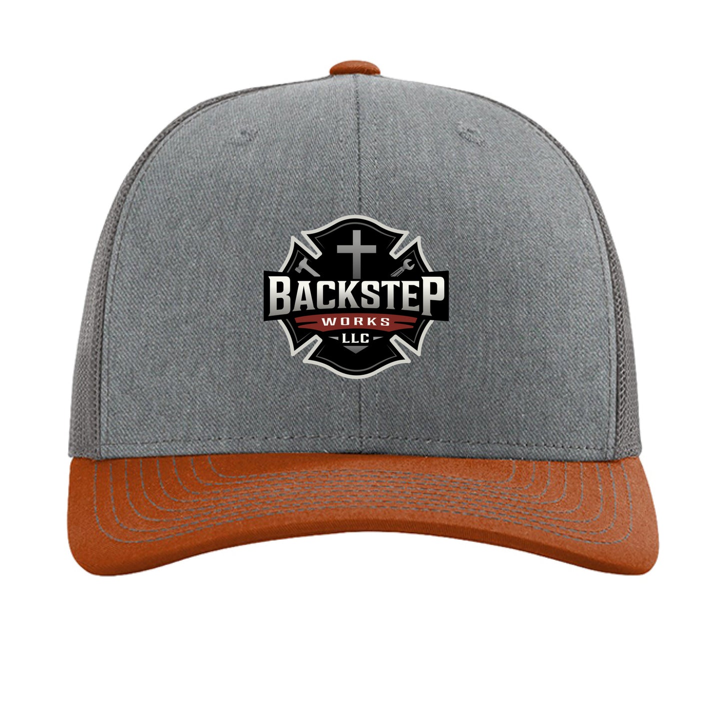 Heather Grey/ Charcoal/ Dark Orange - FRONT