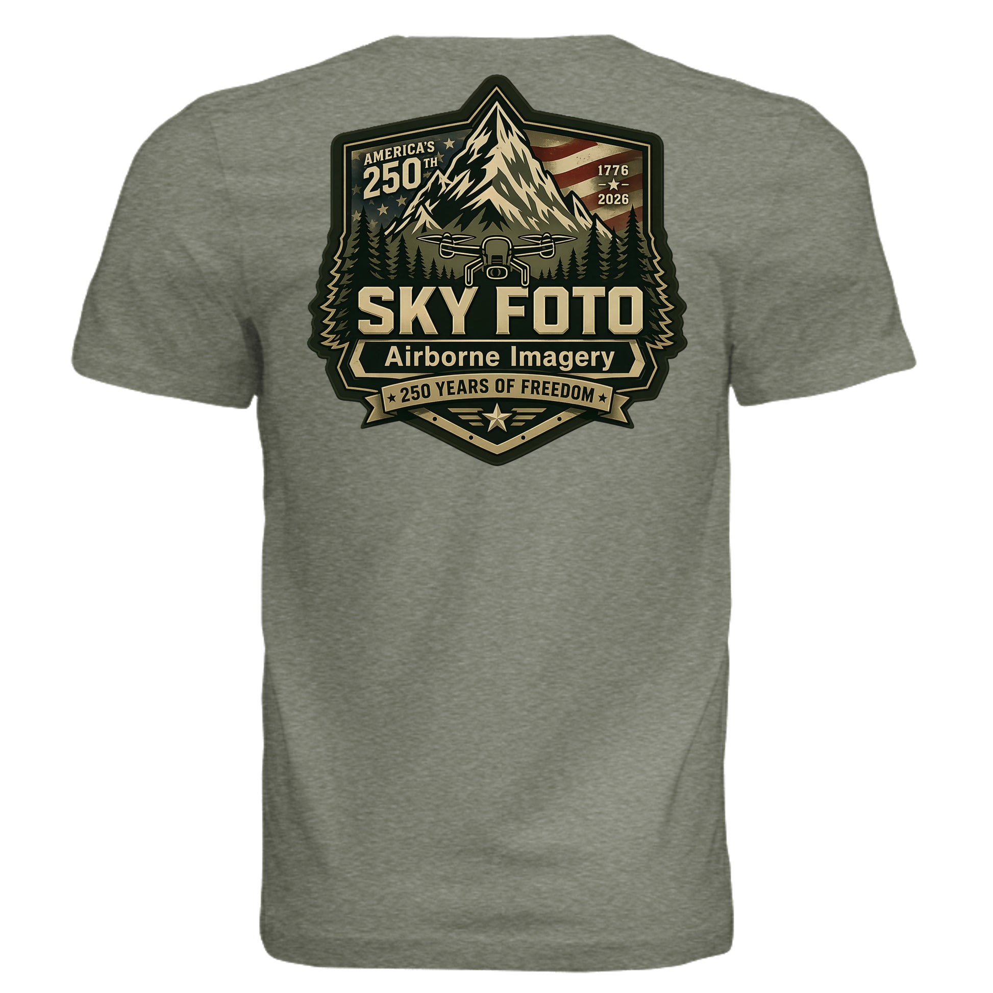 Military Green Triblend - 3413C - BACK