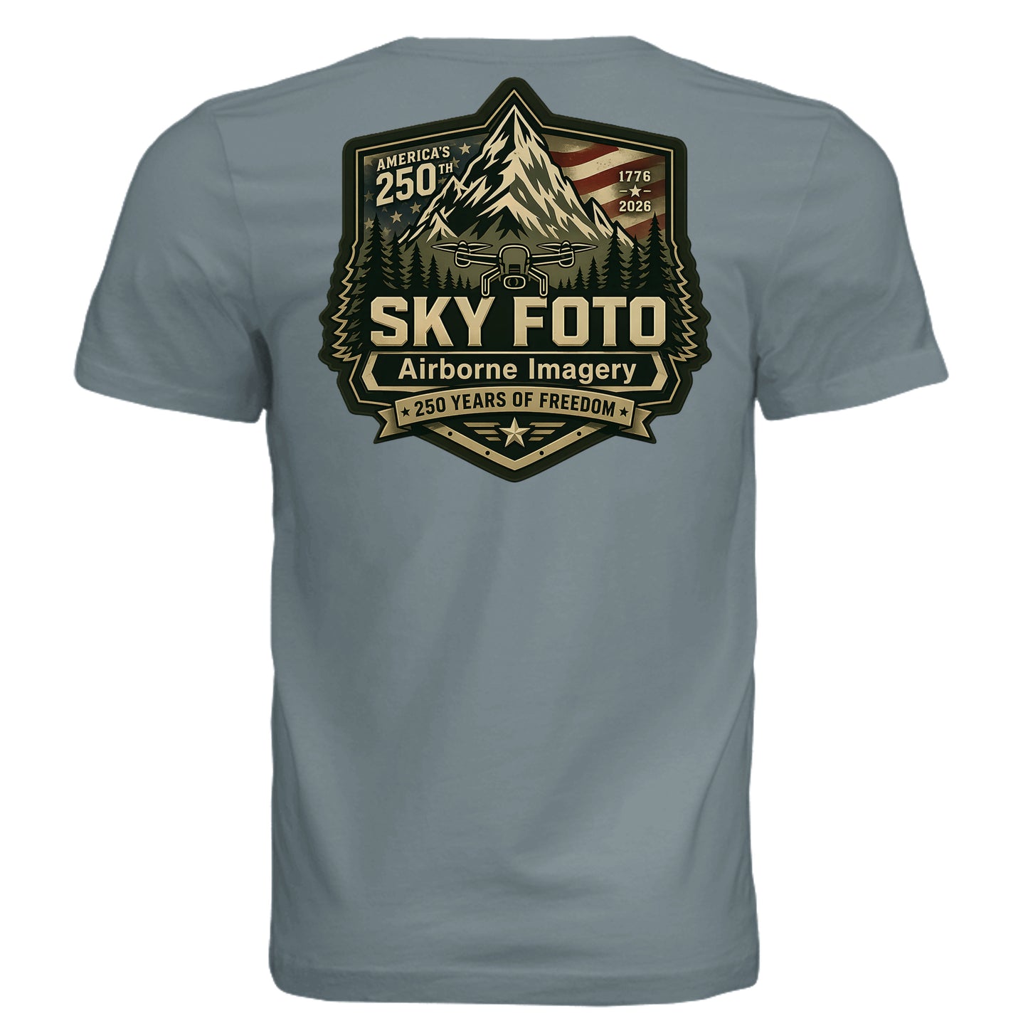 Blue Storm Triblend - 3413C - BACK