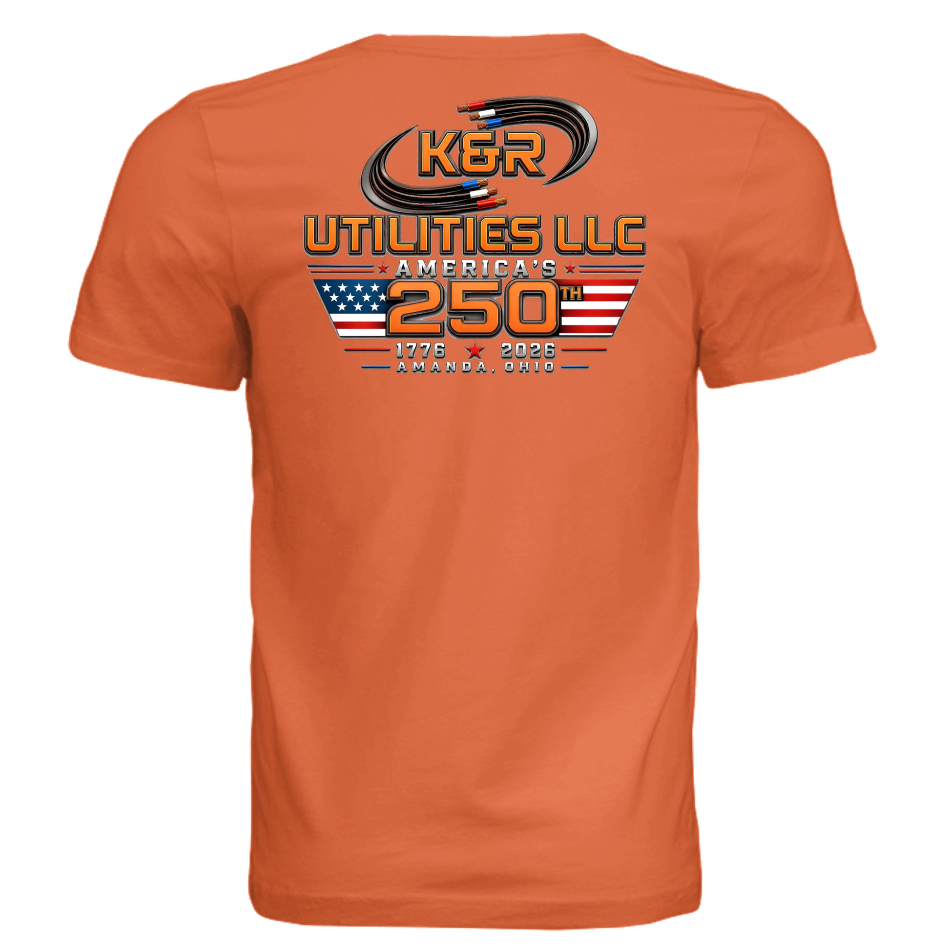 Solid Orange Triblend - 3413C - BACK