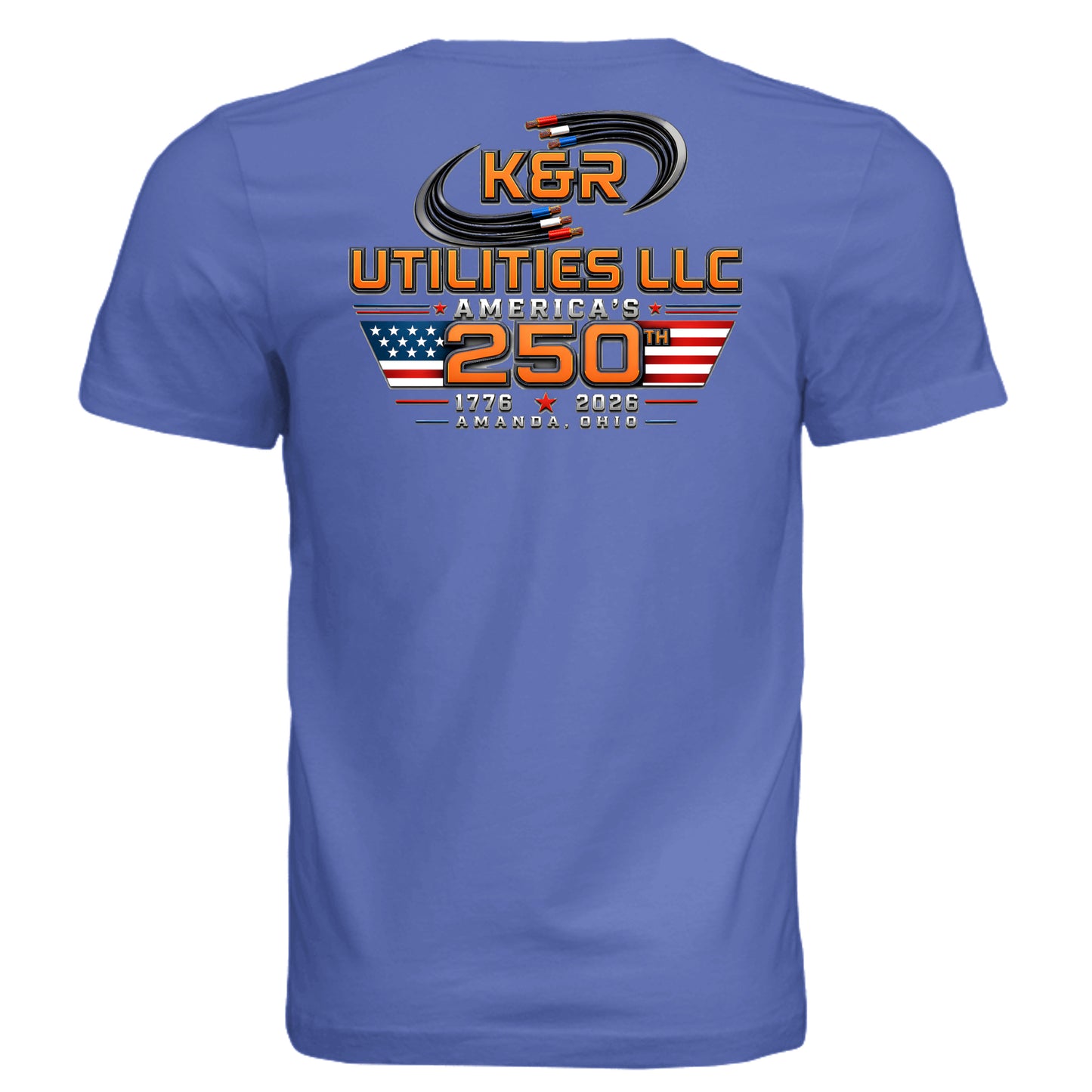 Solid True Royal Triblend - 3413C - BACK