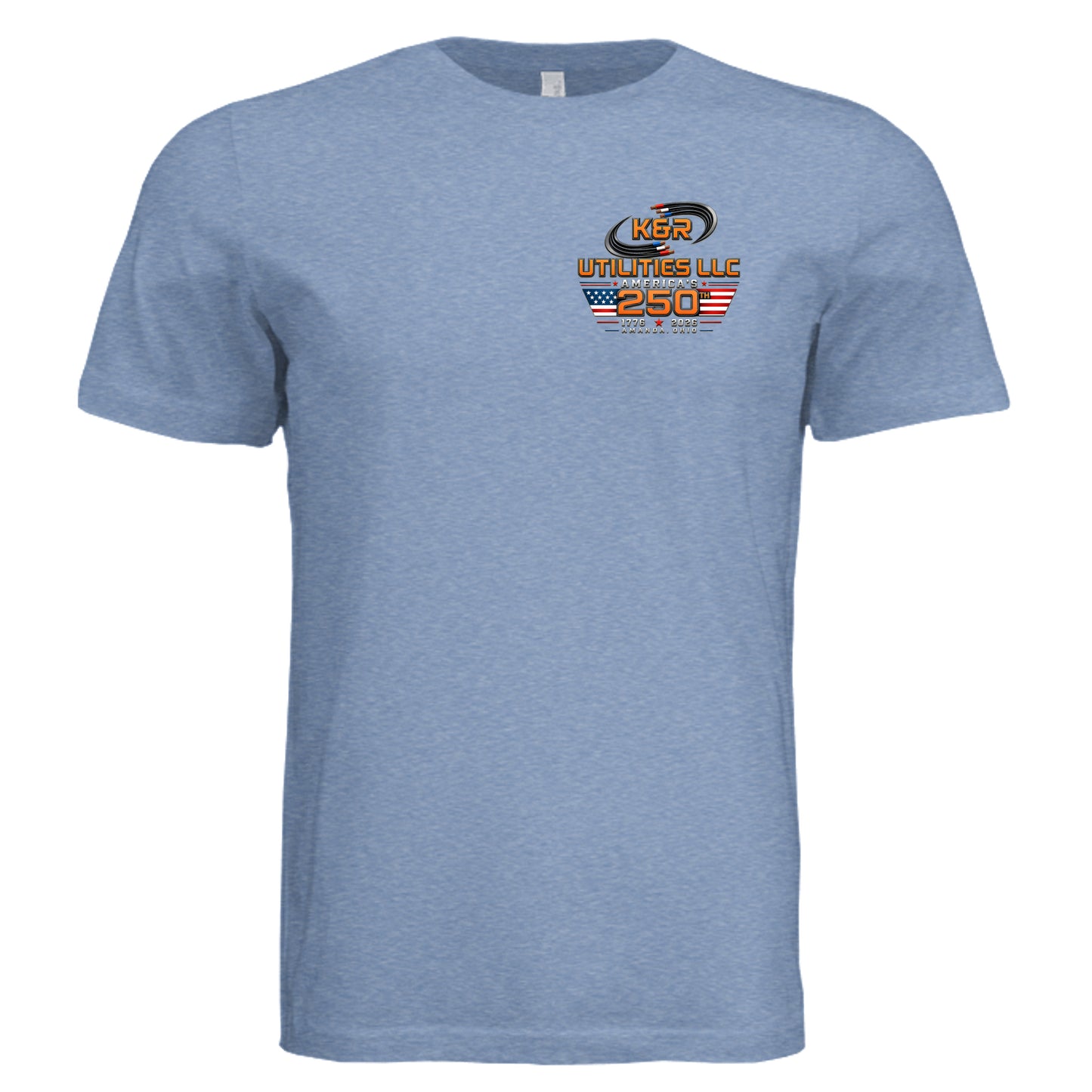 Solid Blue Triblend - 3413C - FRONT