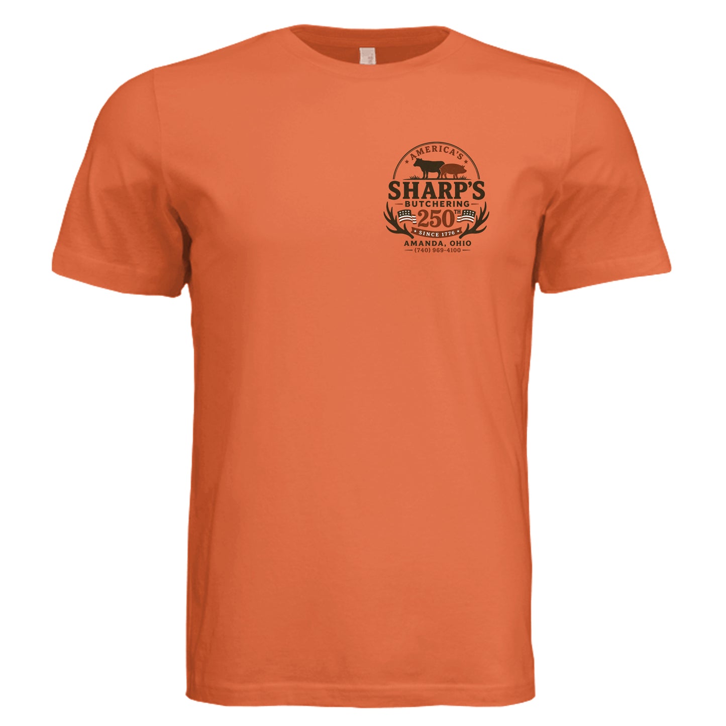 Solid Orange Triblend - 3413C - FRONT