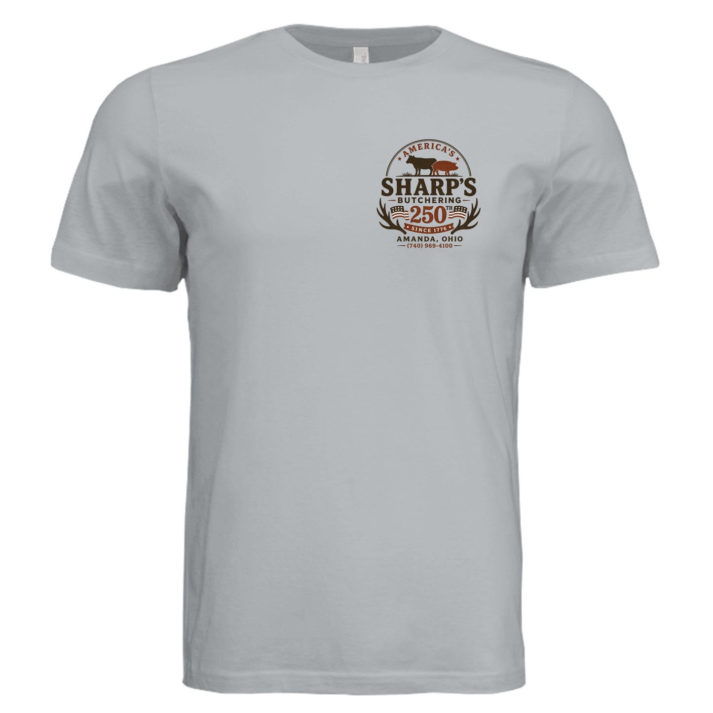 Solid Silver Triblend - 3413C - FRONT