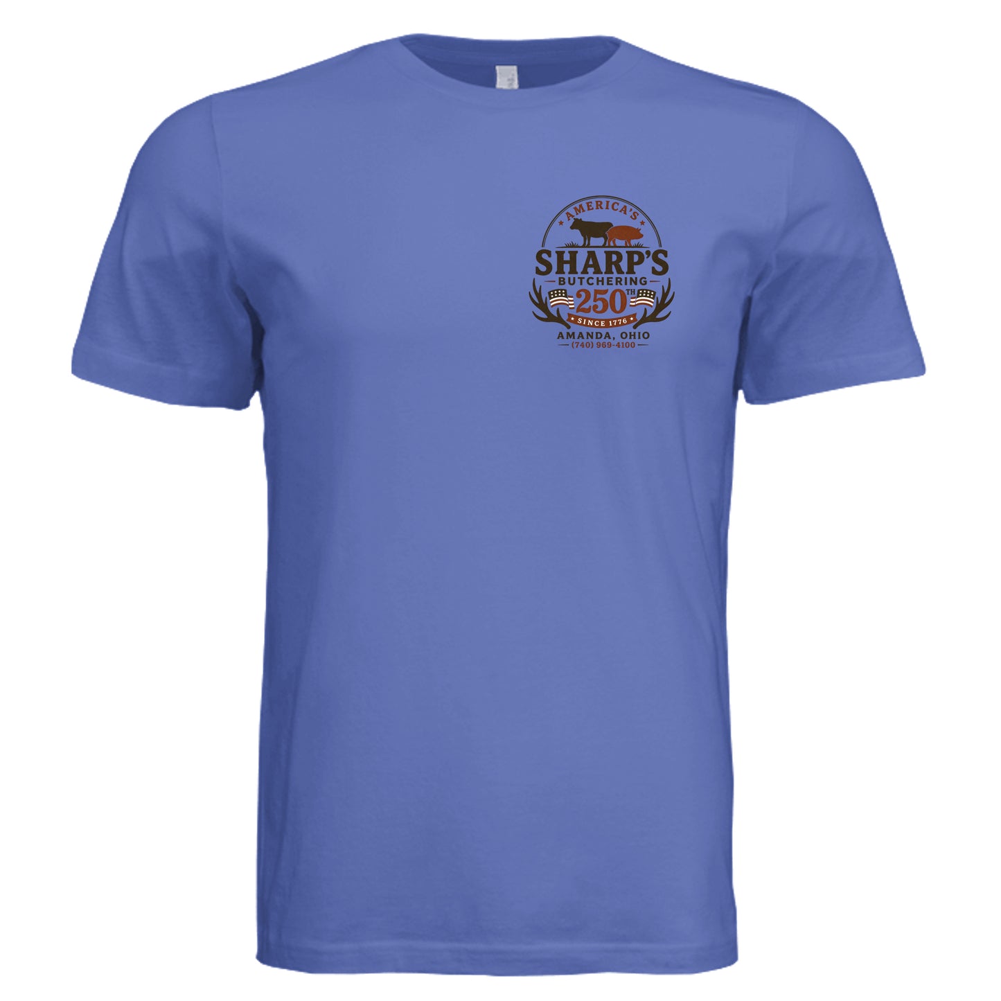 Solid True Royal Triblend - 3413C - FRONT